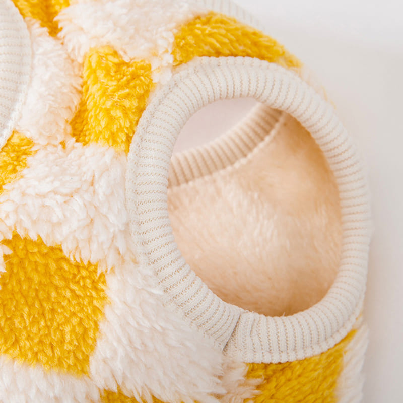 Suéter Xadrez Ursinho para Gatos | Roupa de Inverno para Pets Pequenos