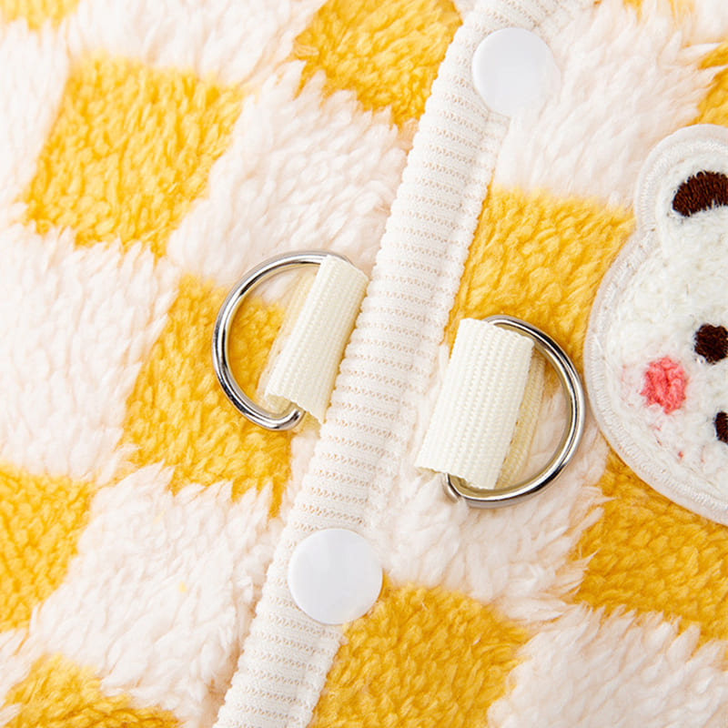 Suéter Xadrez Ursinho para Gatos | Roupa de Inverno para Pets Pequenos