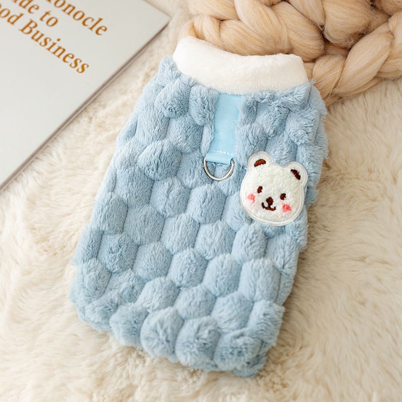 Suéter Xadrez Ursinho para Gatos | Roupa de Inverno para Pets Pequenos