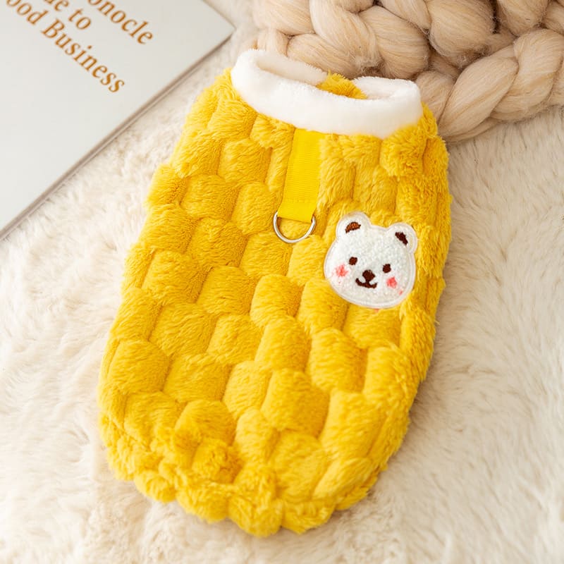Suéter Xadrez Ursinho para Gatos | Roupa de Inverno para Pets Pequenos