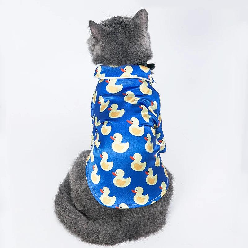 Roupinha para Gato Camisa de Patinho