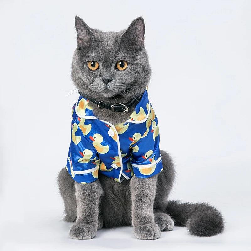 Roupinha para Gato Camisa de Patinho