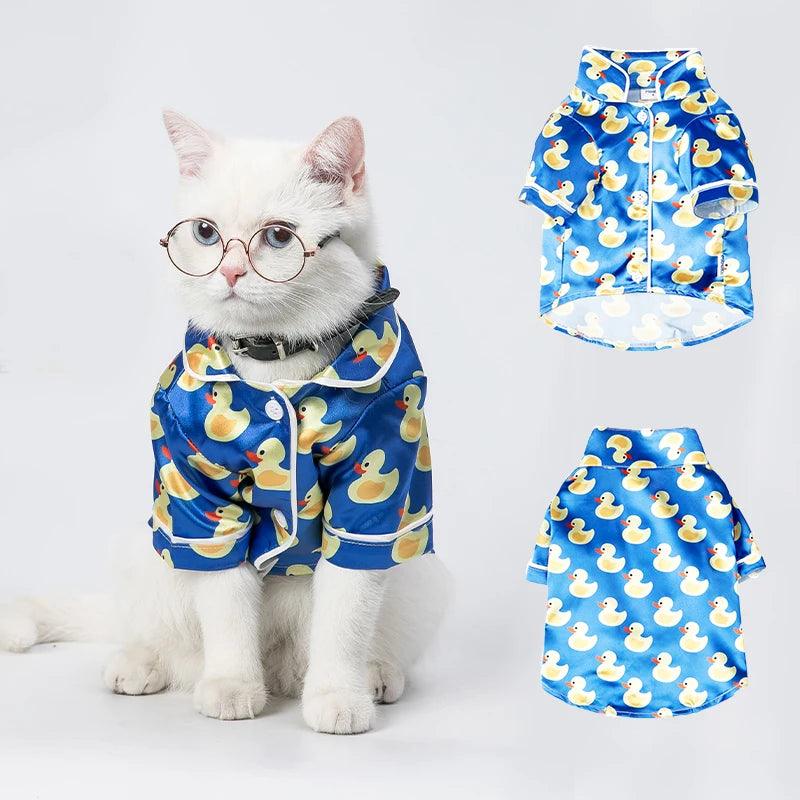 Roupinha para Gato Camisa de Patinho