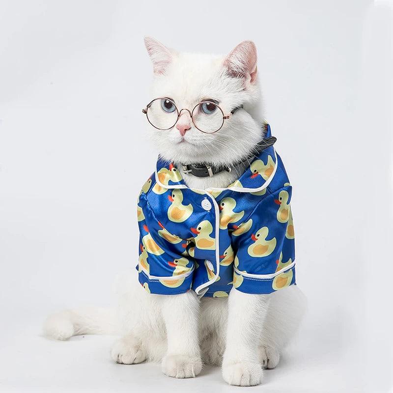 Roupinha para Gato Camisa de Patinho