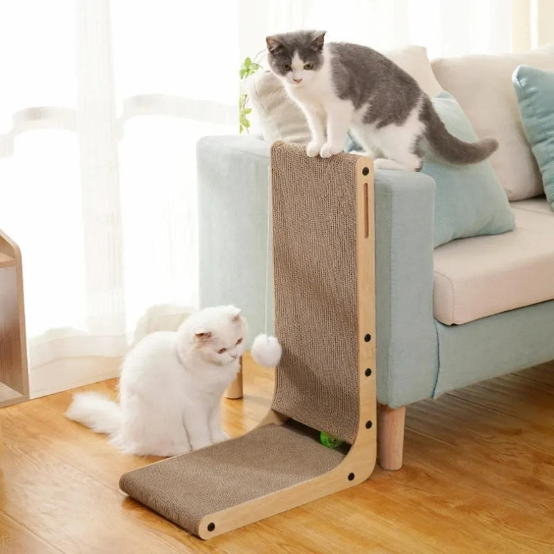 Arranhador L-Shape 3 em 1 para Gatos