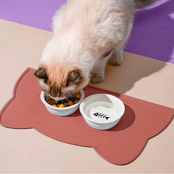 Tapete de Alimentação em Silicone para Gatos