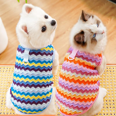 Colete Respirável para Gatos e Cães Pequenos | Roupas Leve para Pets
