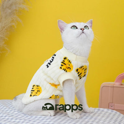 Roupa de Algodão Fofo para Gatos | Blusa de Inverno com Fivela
